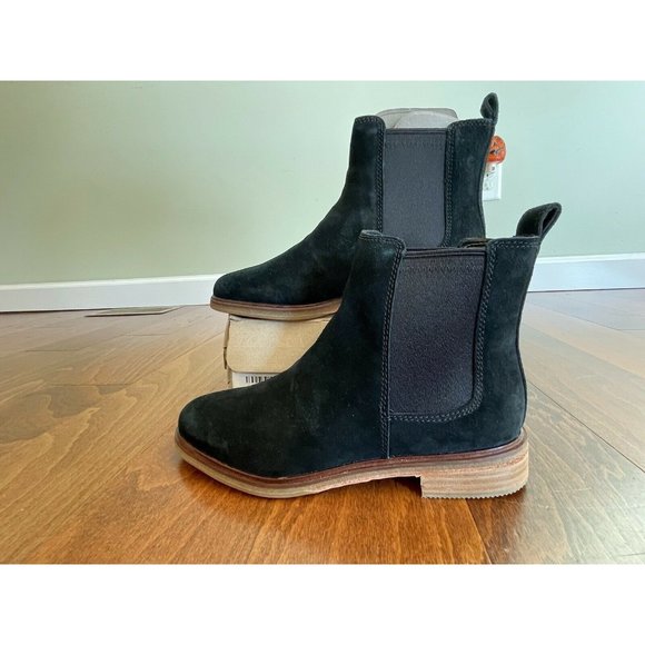 Clarks Clarksdale Arlo Ankle Boots Black Suede Slip on Size 8.5 - Picture 2 of 9